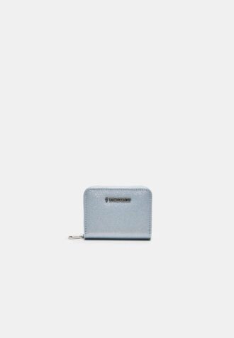 Portafoglio luccicante con chiusura a zip