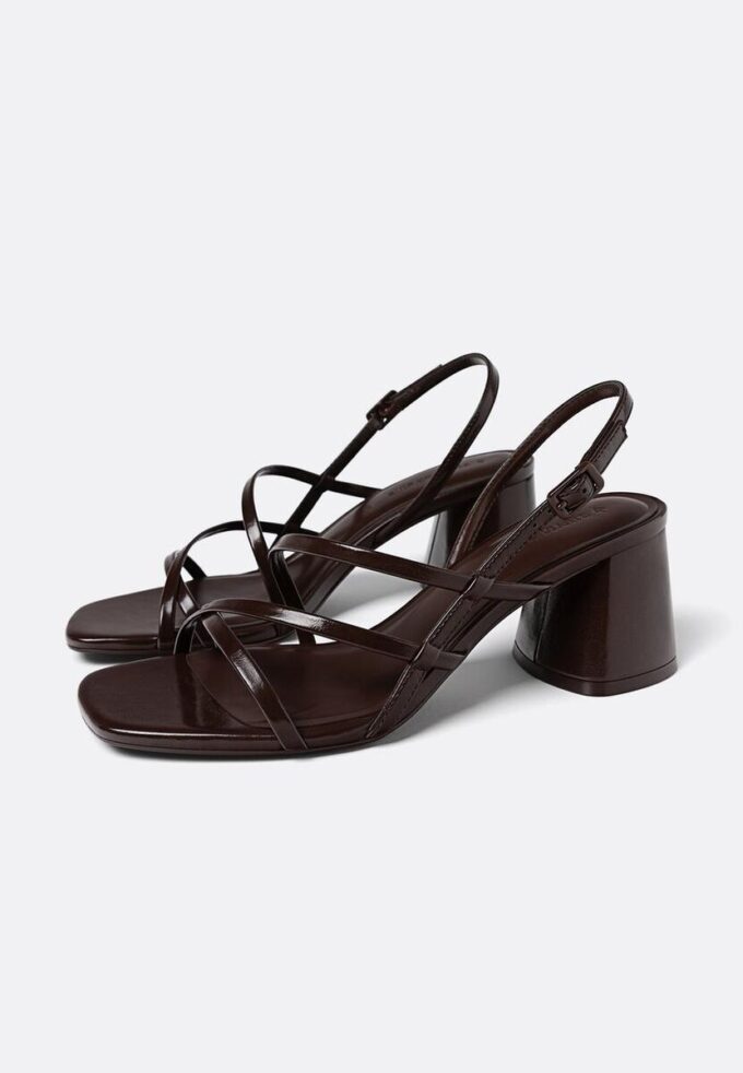 Sandali con tacco largo