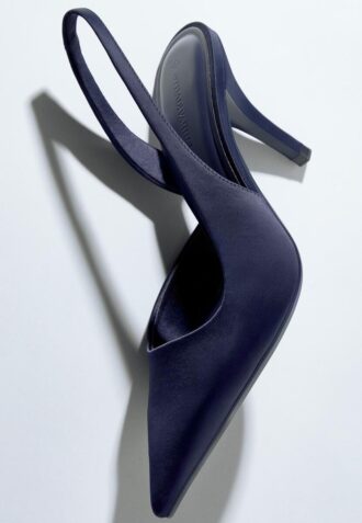 Scarpe col tacco effetto raso