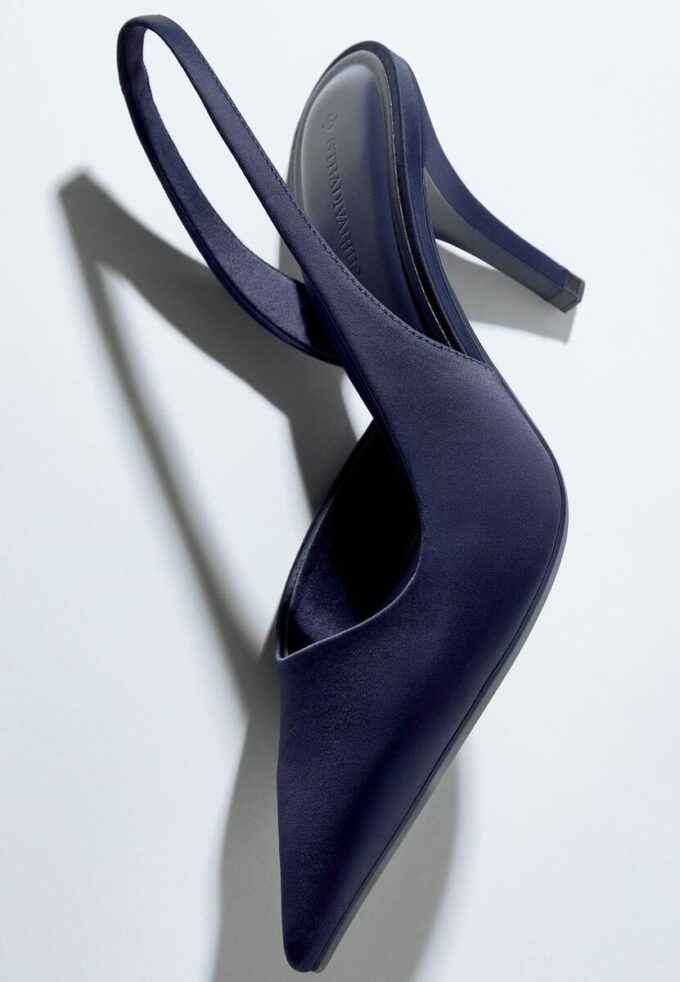 Scarpe col tacco effetto raso