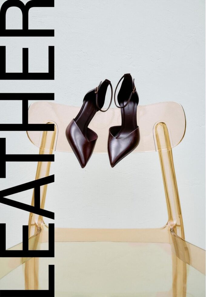 Scarpe col tacco in pelle