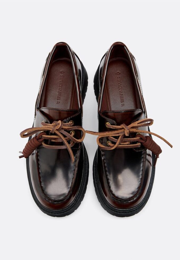 Scarpe da barca con zeppa