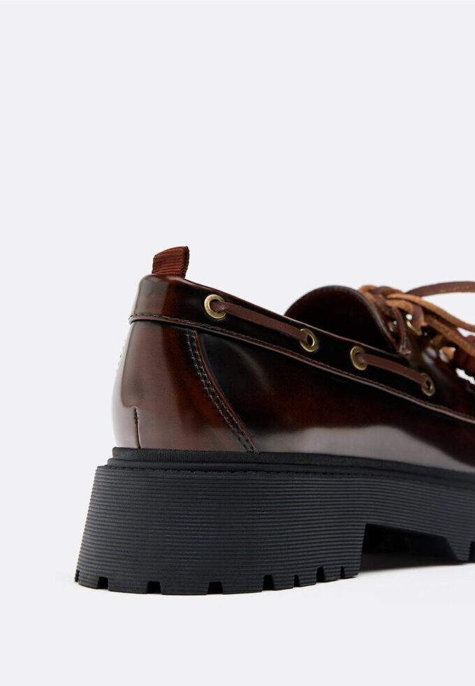 Scarpe da barca con zeppa