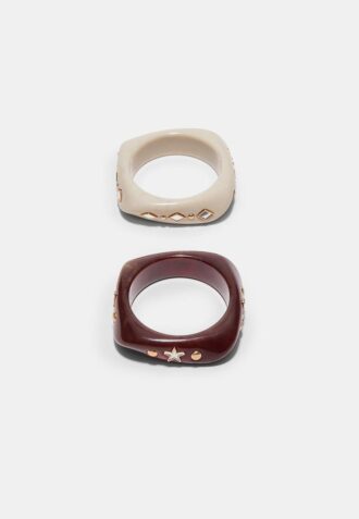 Set di 2 braccialetti a stella e brillanti