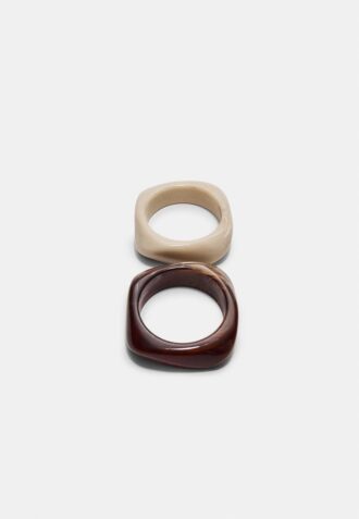 Set di 2 bracciali rigidi