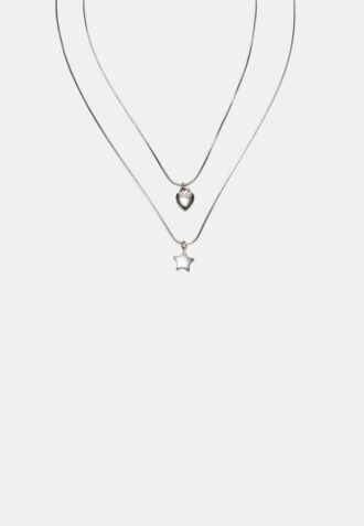 Set di 2 collane impermeabili a forma di stella e cuore