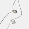 Set di 2 collane impermeabili a forma di stella e cuore