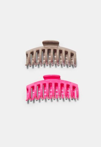 Set di 2 fermagli per capelli maxi Soft Touch