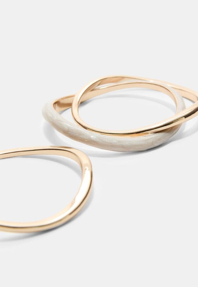 Set di 3 bracciali rigidi smaltati