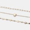 Set di 3 collane a cuore Lariat