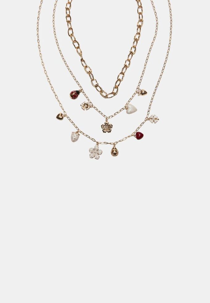 Set di 3 collane con ciondoli assortiti