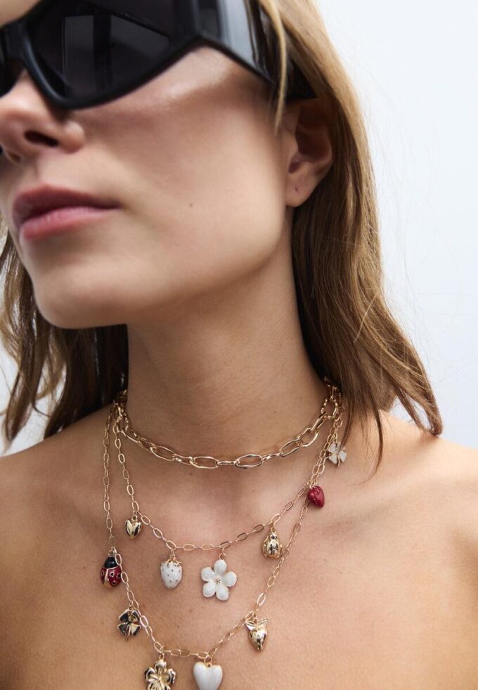 Set di 3 collane con ciondoli assortiti