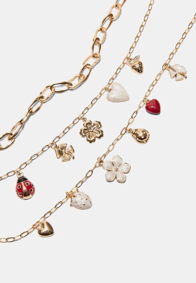 Set di 3 collane con ciondoli assortiti