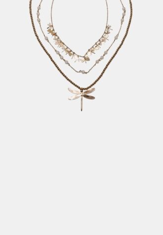 Set di 3 collane con libellula