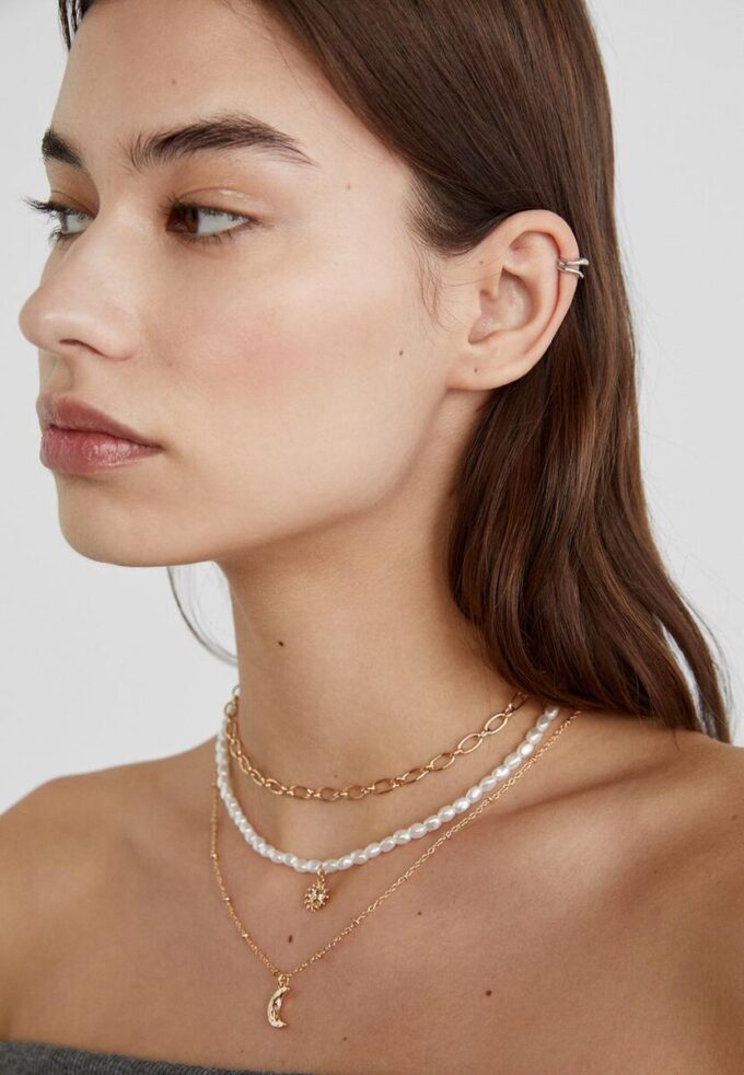 Set di 4 collane Luna e Sole