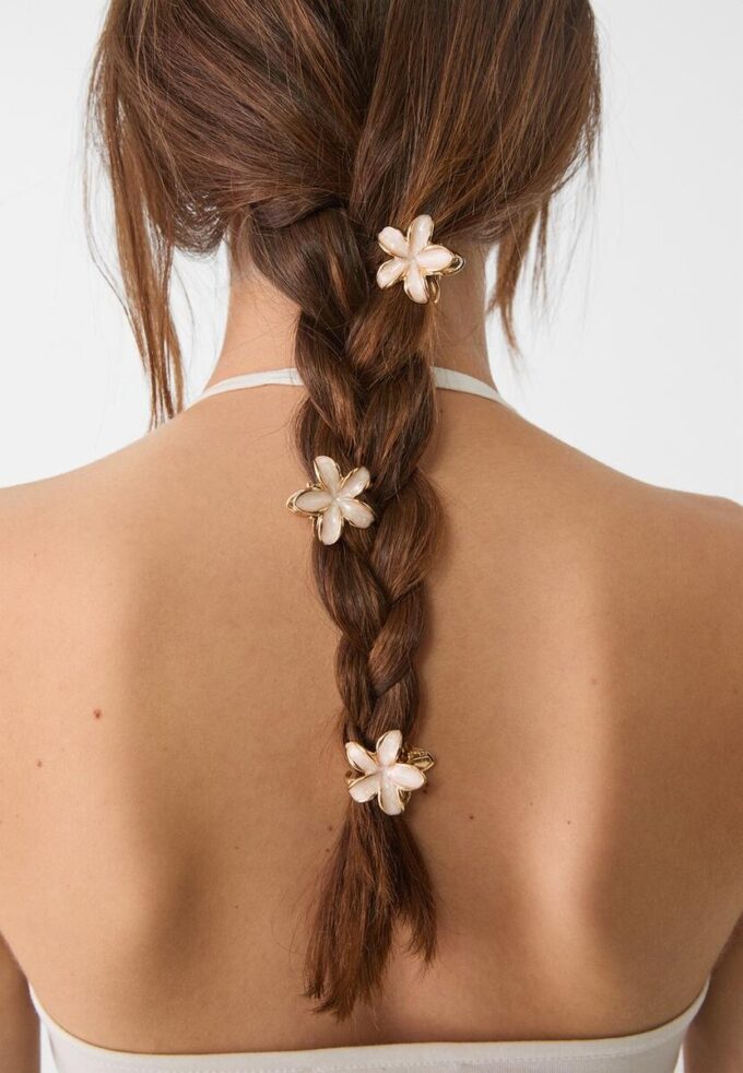 Set di 6 mini mollette a forma di fiore