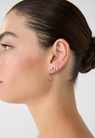 Set di 9 orecchini a forma di fiore