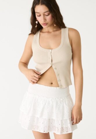 Skort fluida con ricami