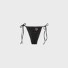 Slip bikini brasiliano con ricamo floreale