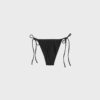 Slip bikini brasiliano con ricamo floreale