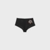 Slip bikini hotpant con fiori ricamati Slip bikini hotpant con fiori ricamati