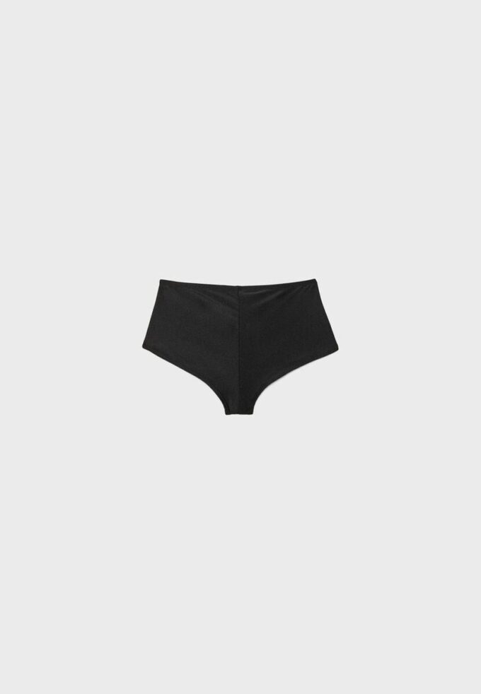Slip bikini hotpant con fiori ricamati Slip bikini hotpant con fiori ricamati