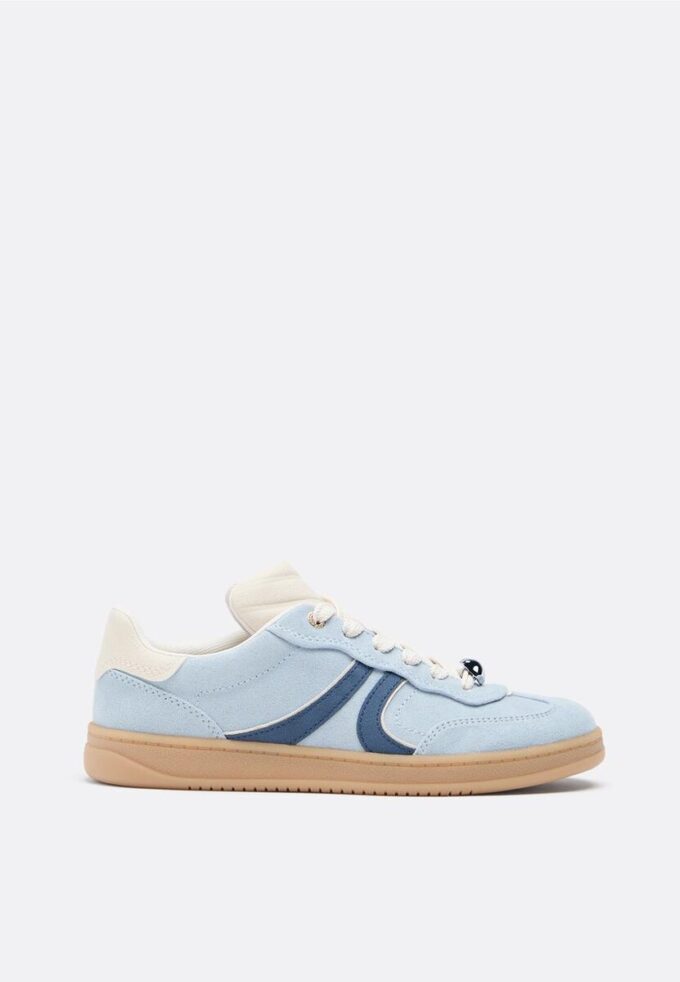 Sneakers casual in ecopelle scamosciata