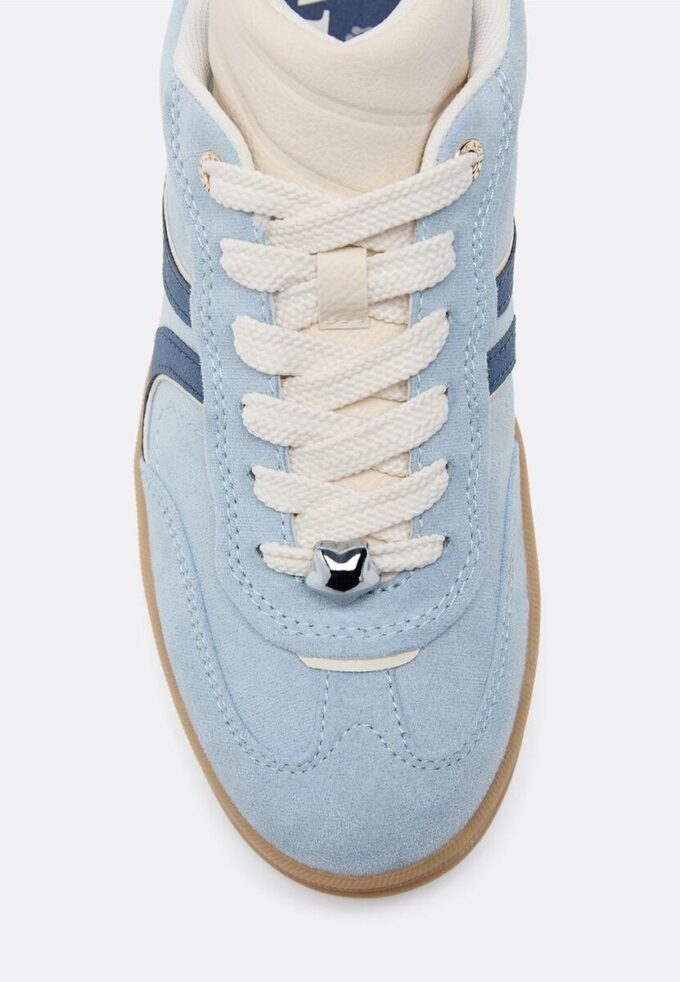 Sneakers casual in ecopelle scamosciata