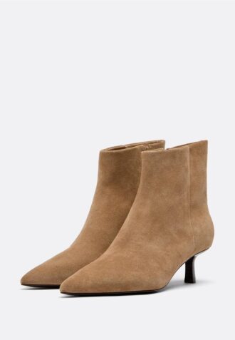 Stivaletti in pelle con tacco basso