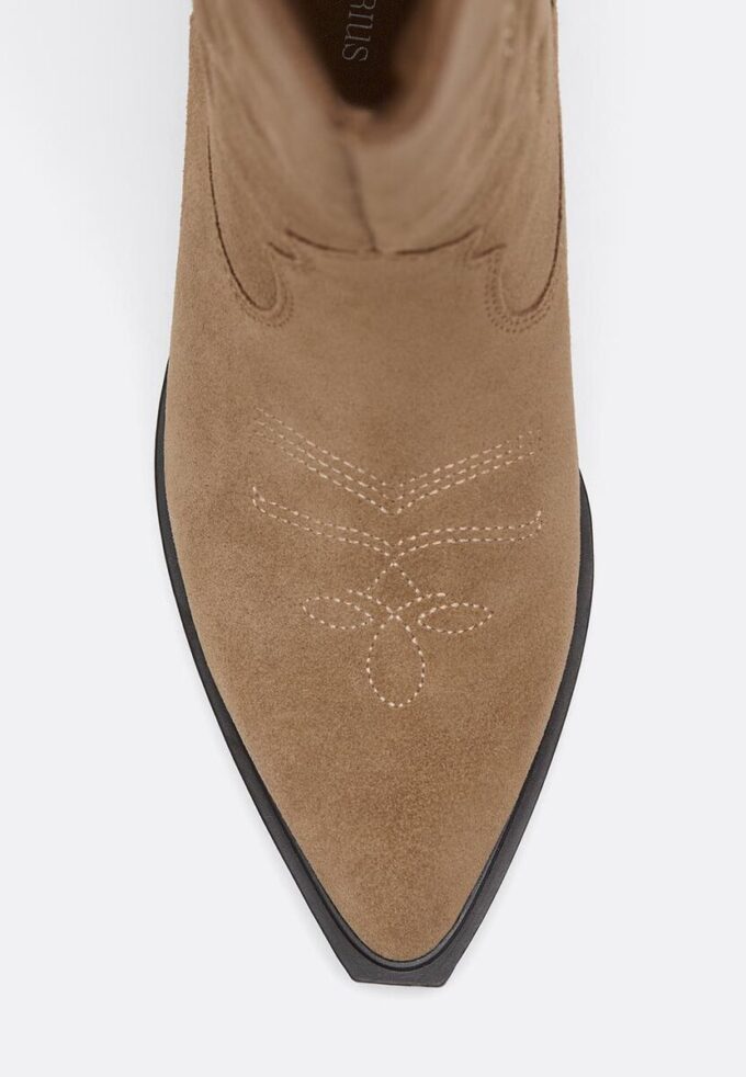 Stivali da cowboy in pelle crosta