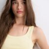 T-shirt a canotta a costine