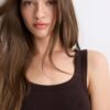 T-shirt a canotta a costine