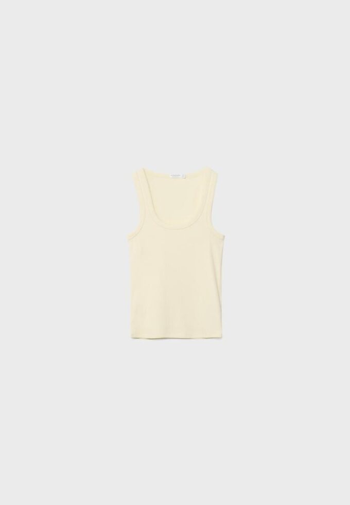 T-shirt a canotta a costine