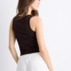 T-shirt a canotta a costine