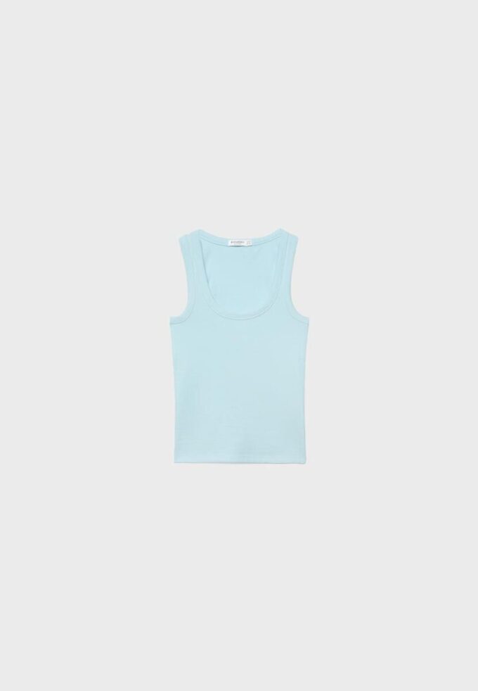 T-shirt a canotta a costine T-shirt a canotta a costine