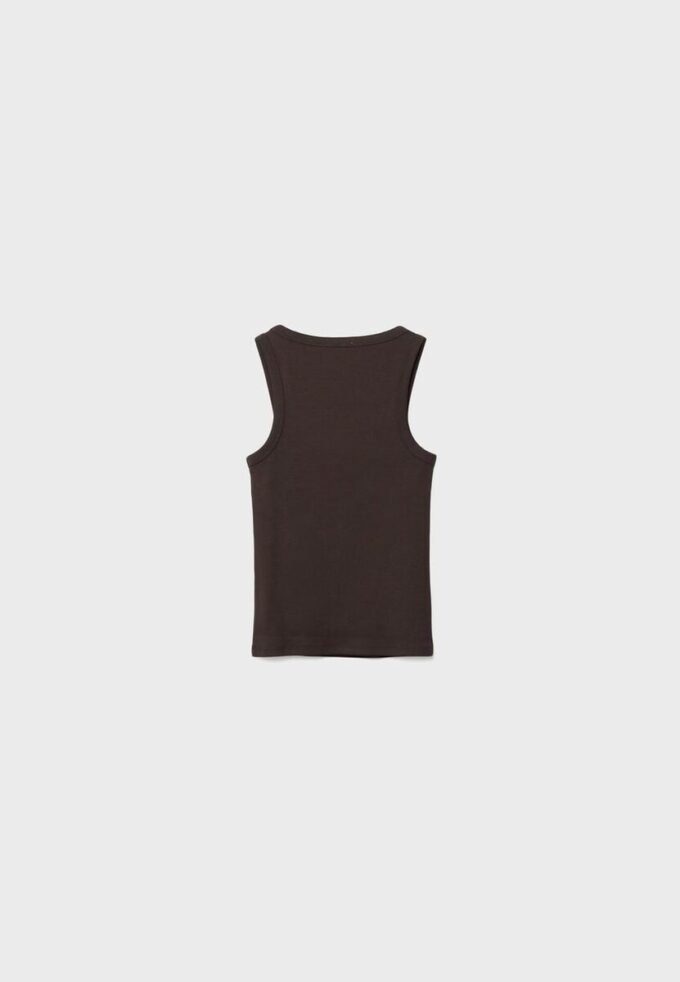 T-shirt a canotta a costine
