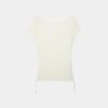 T-shirt a maniche corte con arricciature laterali