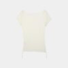 T-shirt a maniche corte con arricciature laterali