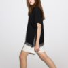 T-shirt a maniche corte con orlo in pizzo T-shirt a maniche corte con orlo in pizzo