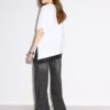 T-shirt a maniche corte con orlo in pizzo T-shirt a maniche corte con orlo in pizzo