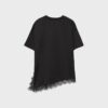 T-shirt a maniche corte con orlo in pizzo T-shirt a maniche corte con orlo in pizzo