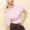 T-shirt a maniche corte con scollo a barchetta