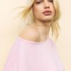 T-shirt a maniche corte con scollo a barchetta
