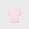 T-shirt a maniche corte con scollo a barchetta