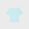 T-shirt a maniche corte con scollo a barchetta