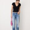 T-shirt a maniche corte con scollo a V