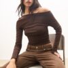 T-shirt a maniche lunghe con arricciatura T-shirt a maniche lunghe con arricciatura