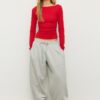 T-shirt a maniche lunghe con arricciatura T-shirt a maniche lunghe con arricciatura