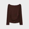T-shirt a maniche lunghe con arricciatura T-shirt a maniche lunghe con arricciatura