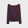 T-shirt a maniche lunghe con arricciatura